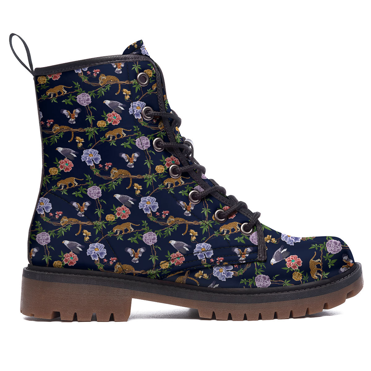 Jaguar And Eagle Print Pattern Work Boots-grizzshop
