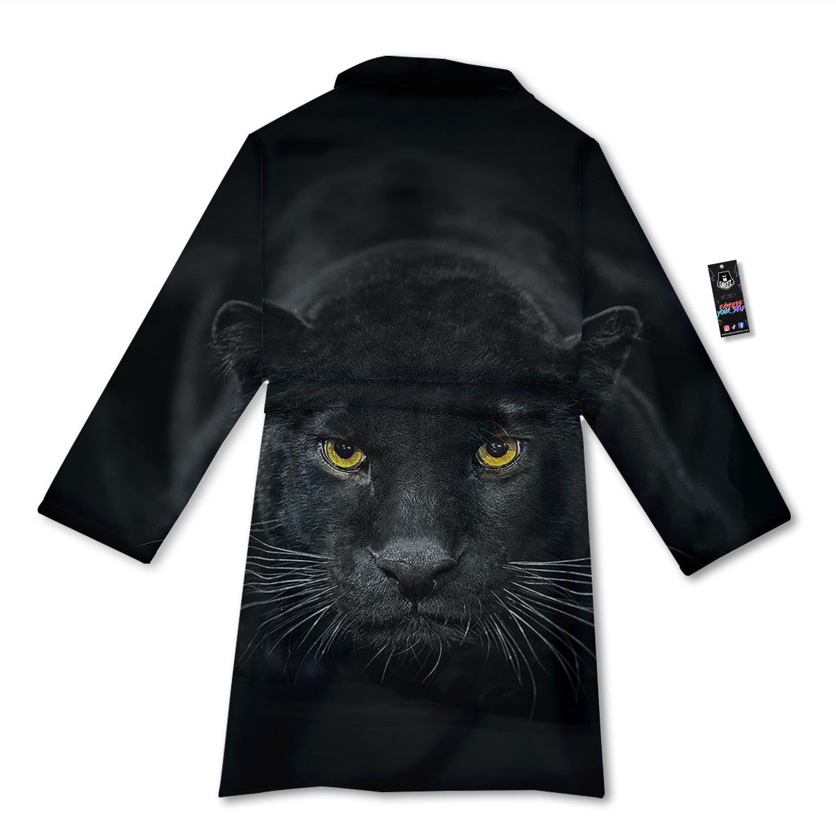 Jaguar Black Print Bathrobe-grizzshop