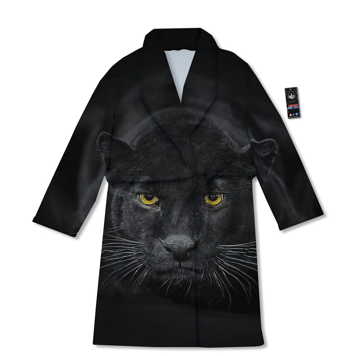 Jaguar Black Print Bathrobe-grizzshop
