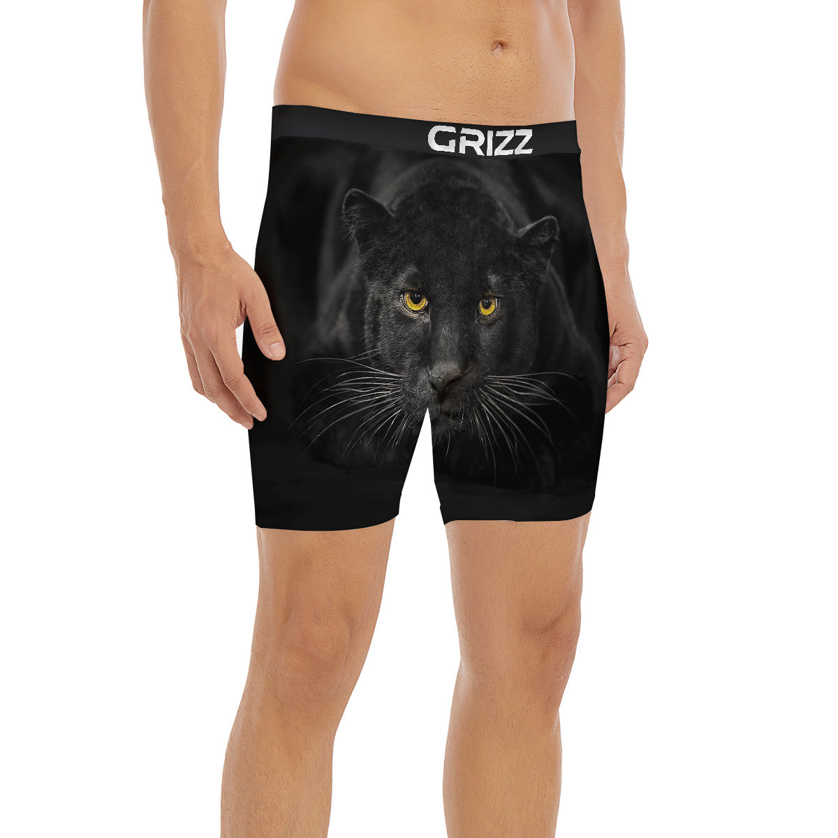 Jaguar Black Print Boxer Briefs-grizzshop