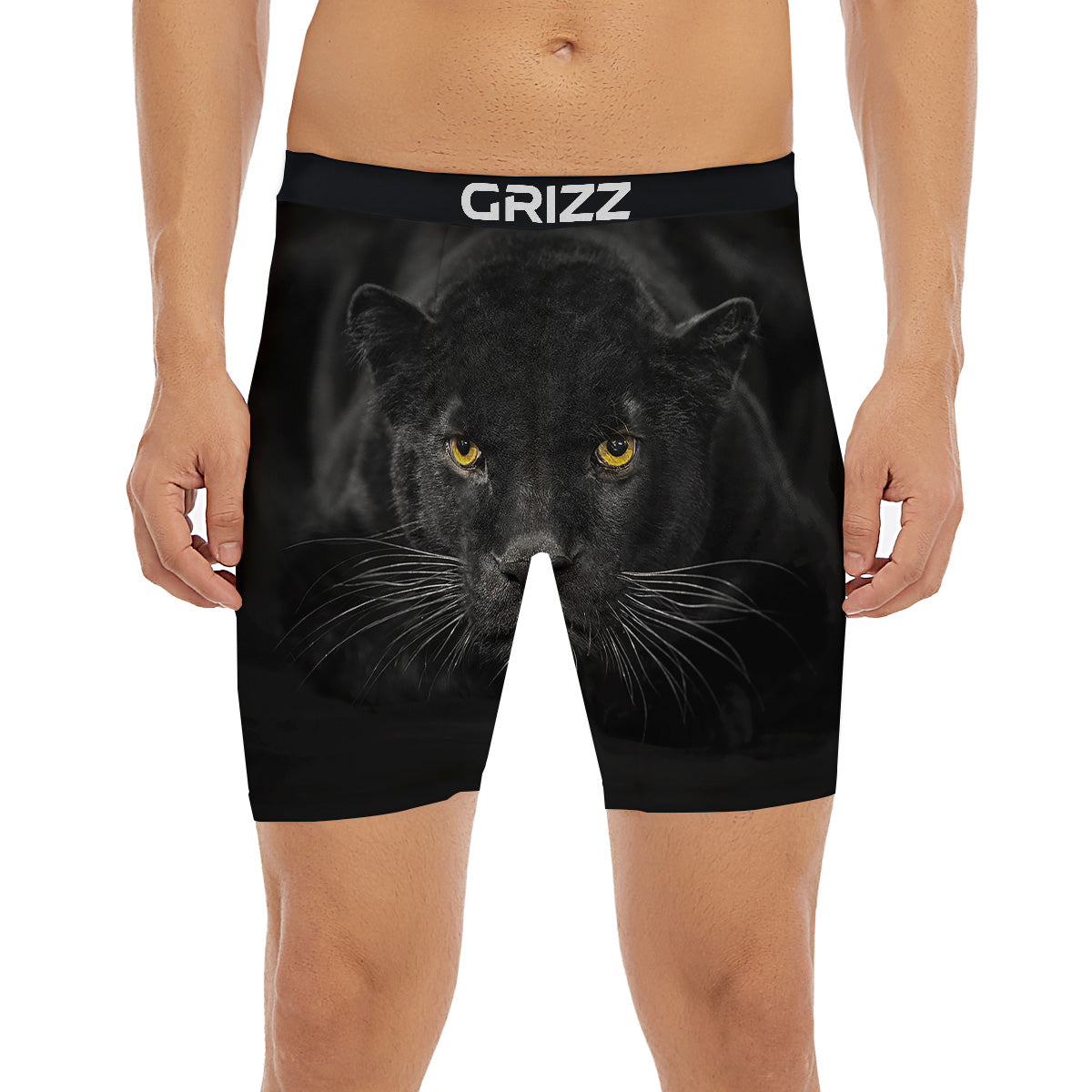 Jaguar Black Print Boxer Briefs-grizzshop