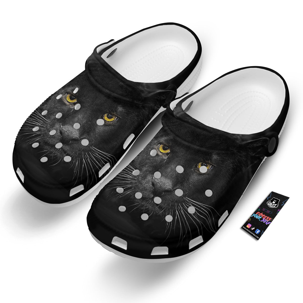 Jaguar Black Print Clog-grizzshop