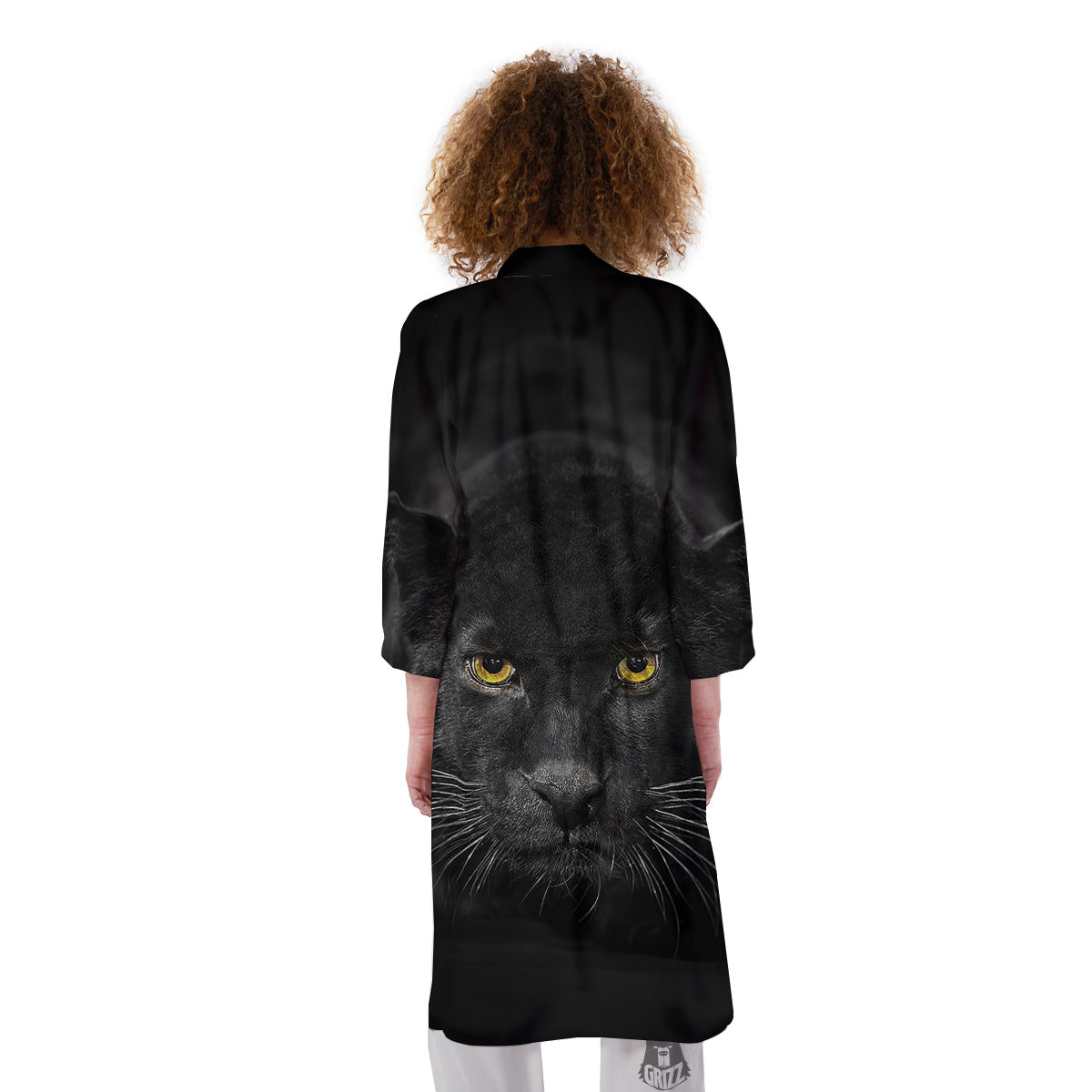 Jaguar Black Print Kimono-grizzshop
