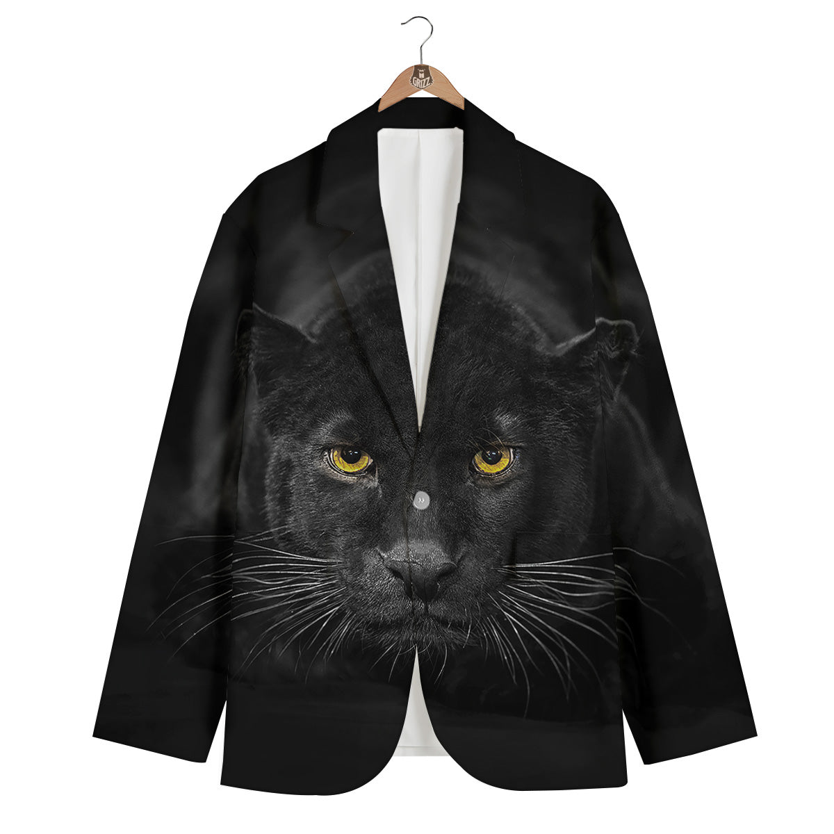 Jaguar Black Print Men's Blazer-grizzshop