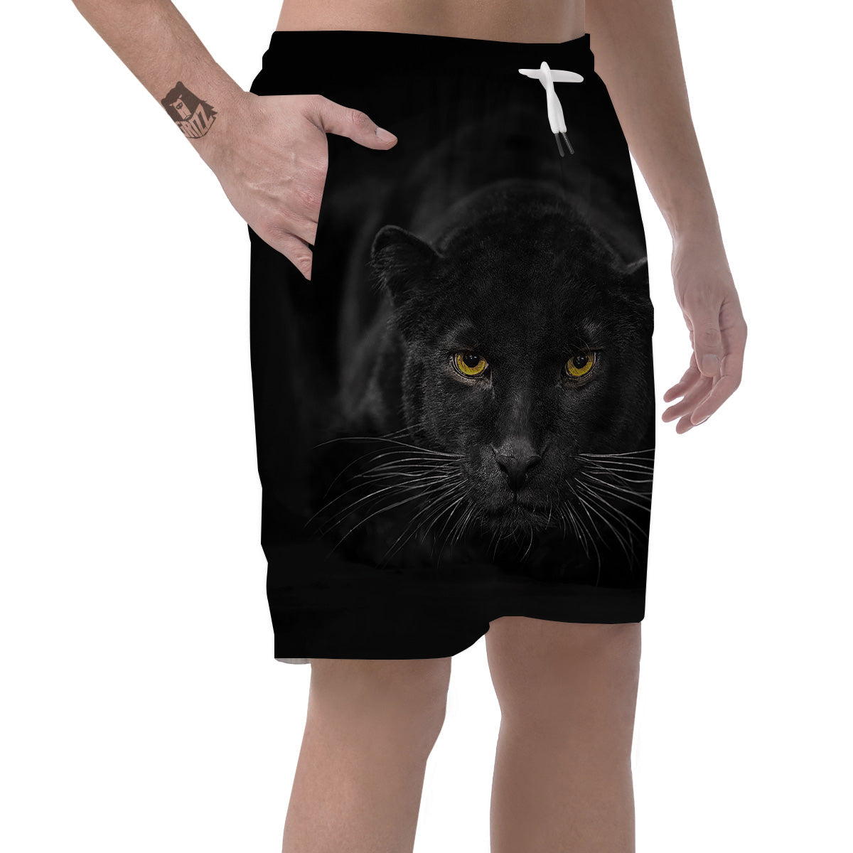 Jaguar Black Print Men's Shorts-grizzshop