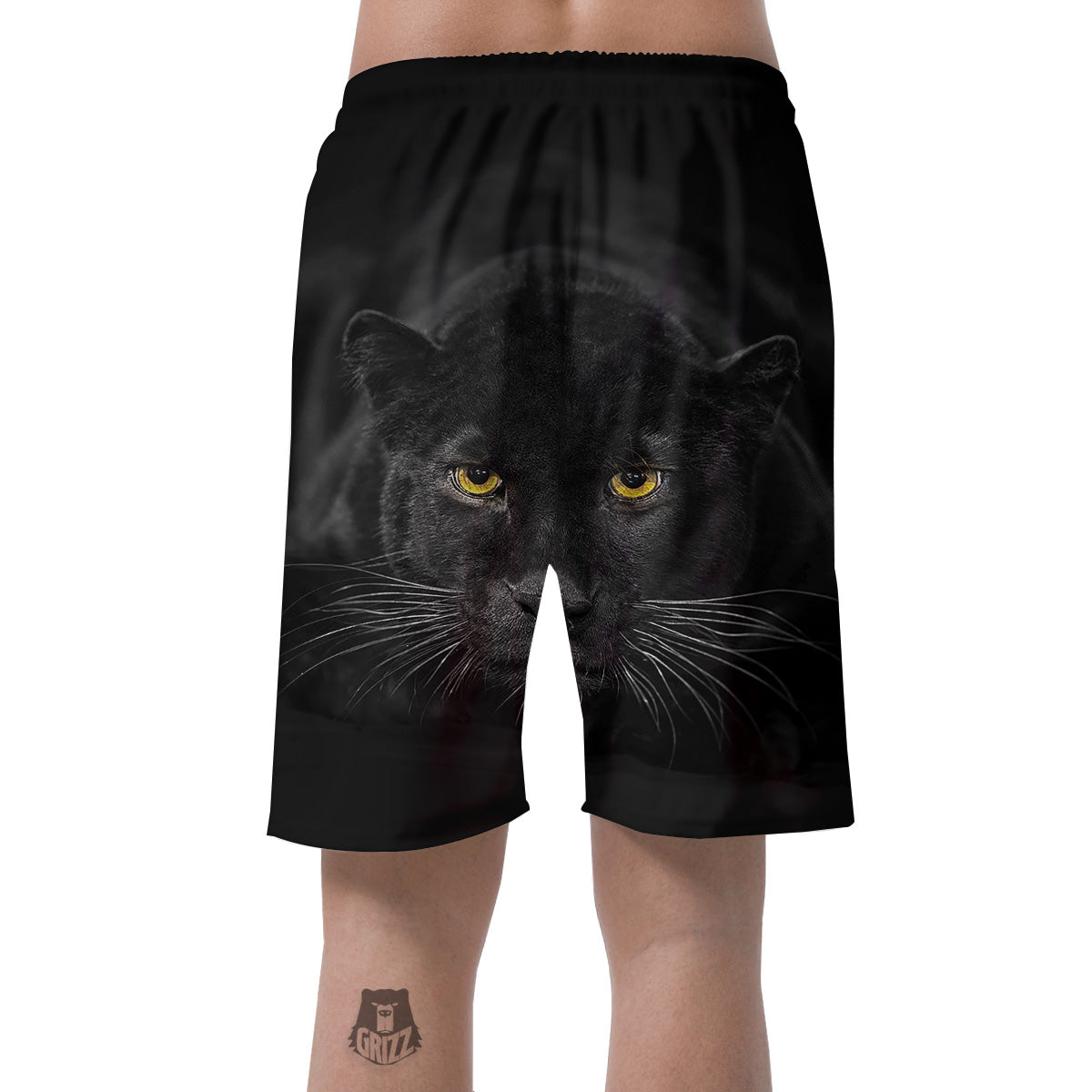 Jaguar Black Print Men's Shorts-grizzshop