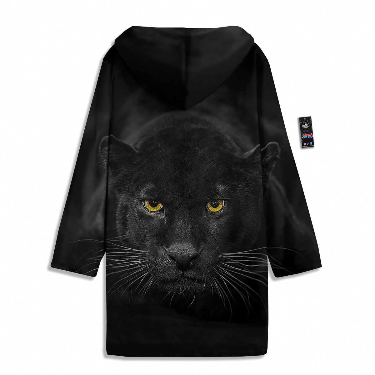 Jaguar Black Print Men's Windbreaker Jacket-grizzshop