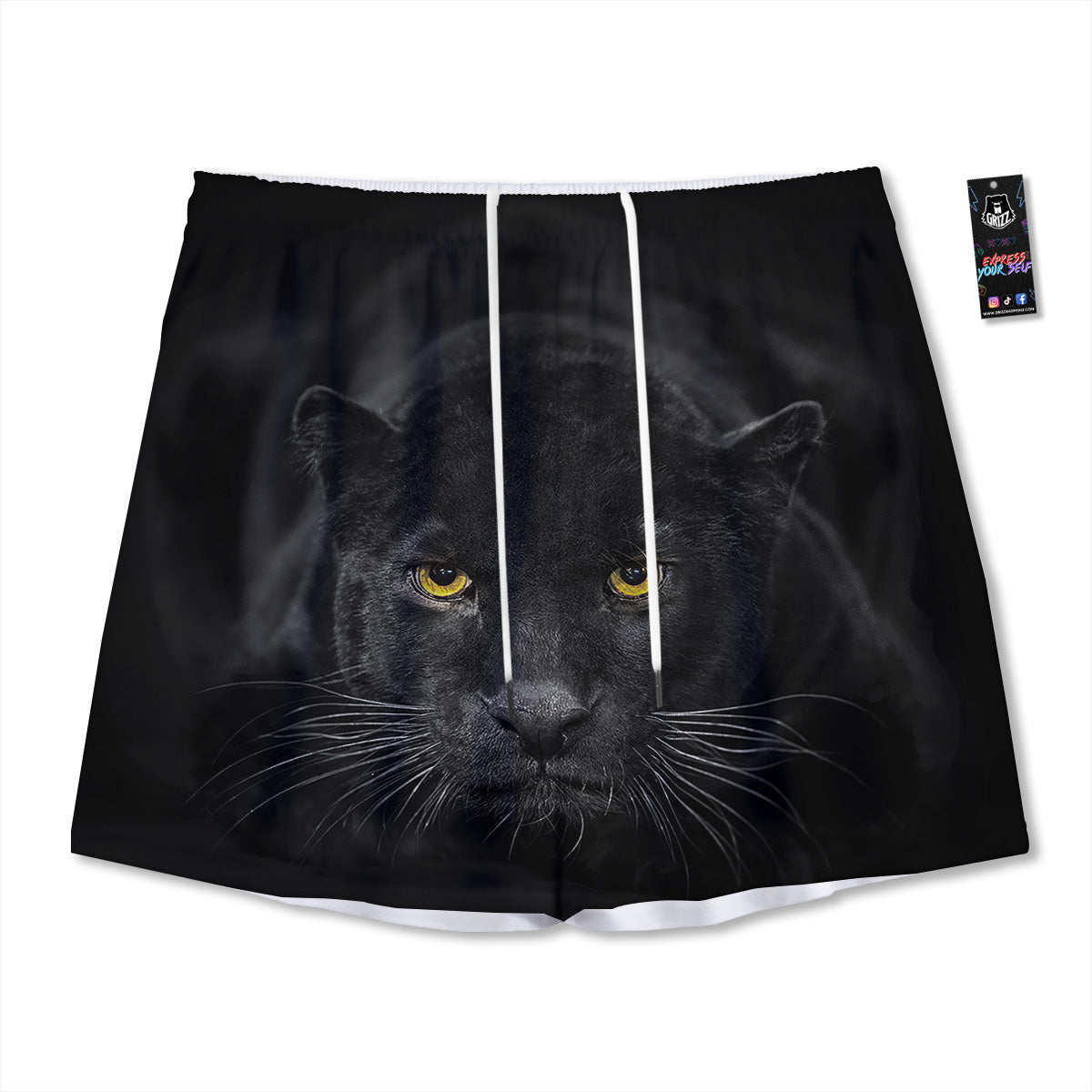 Hawaiian Tropical Dark Purple Print Pattern Mesh Shorts
