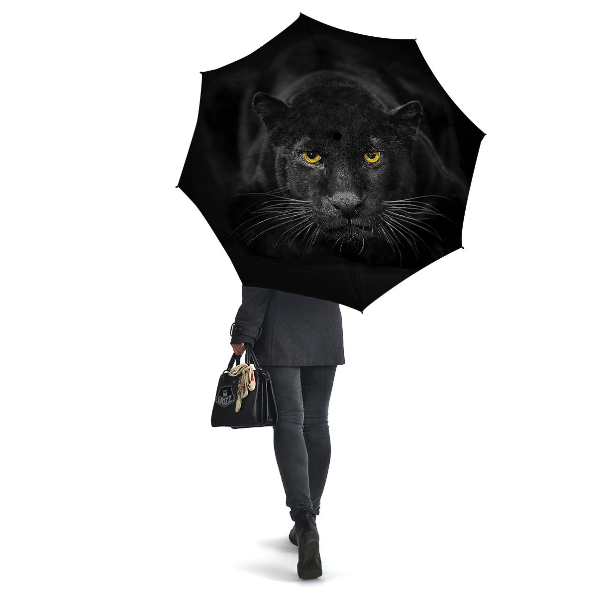 Jaguar Black Print Umbrella-grizzshop