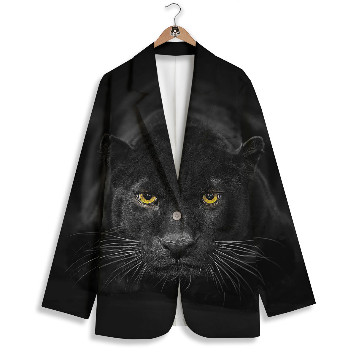 Jaguar Black Print Women's Blazer-grizzshop