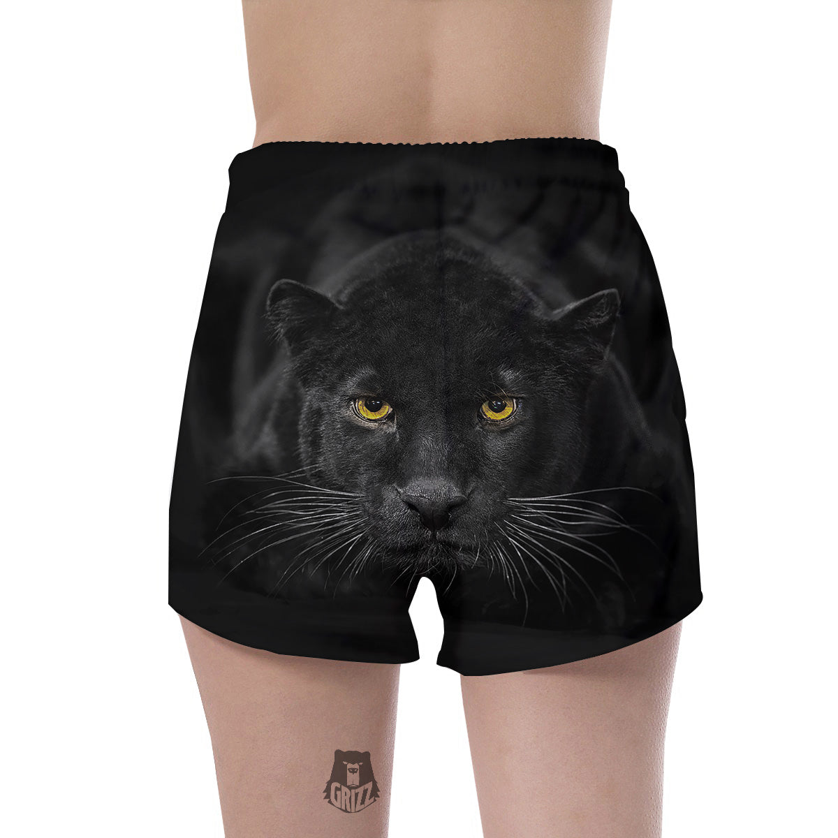 Jaguar Black Print Women's Shorts-grizzshop