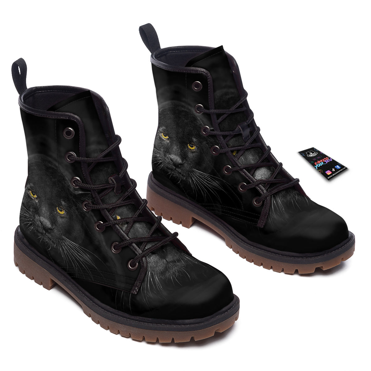Jaguar Black Print Work Boots-grizzshop