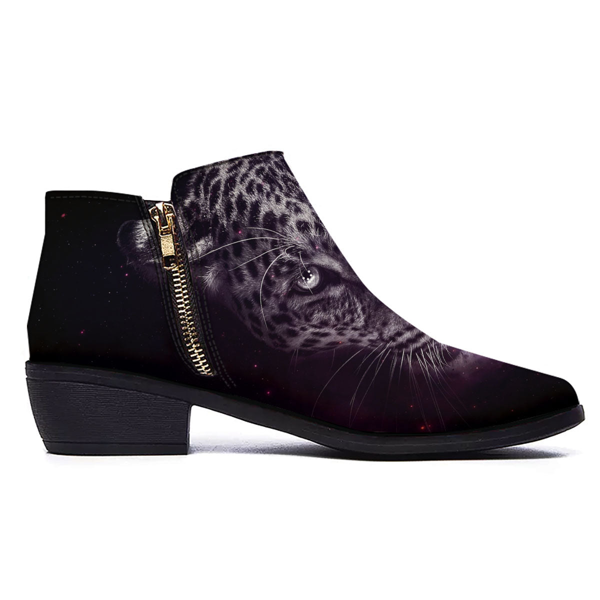 Jaguar Galaxy Print Ankle Boots-grizzshop