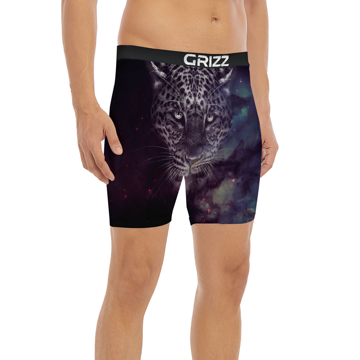 Jaguar Galaxy Print Boxer Briefs-grizzshop