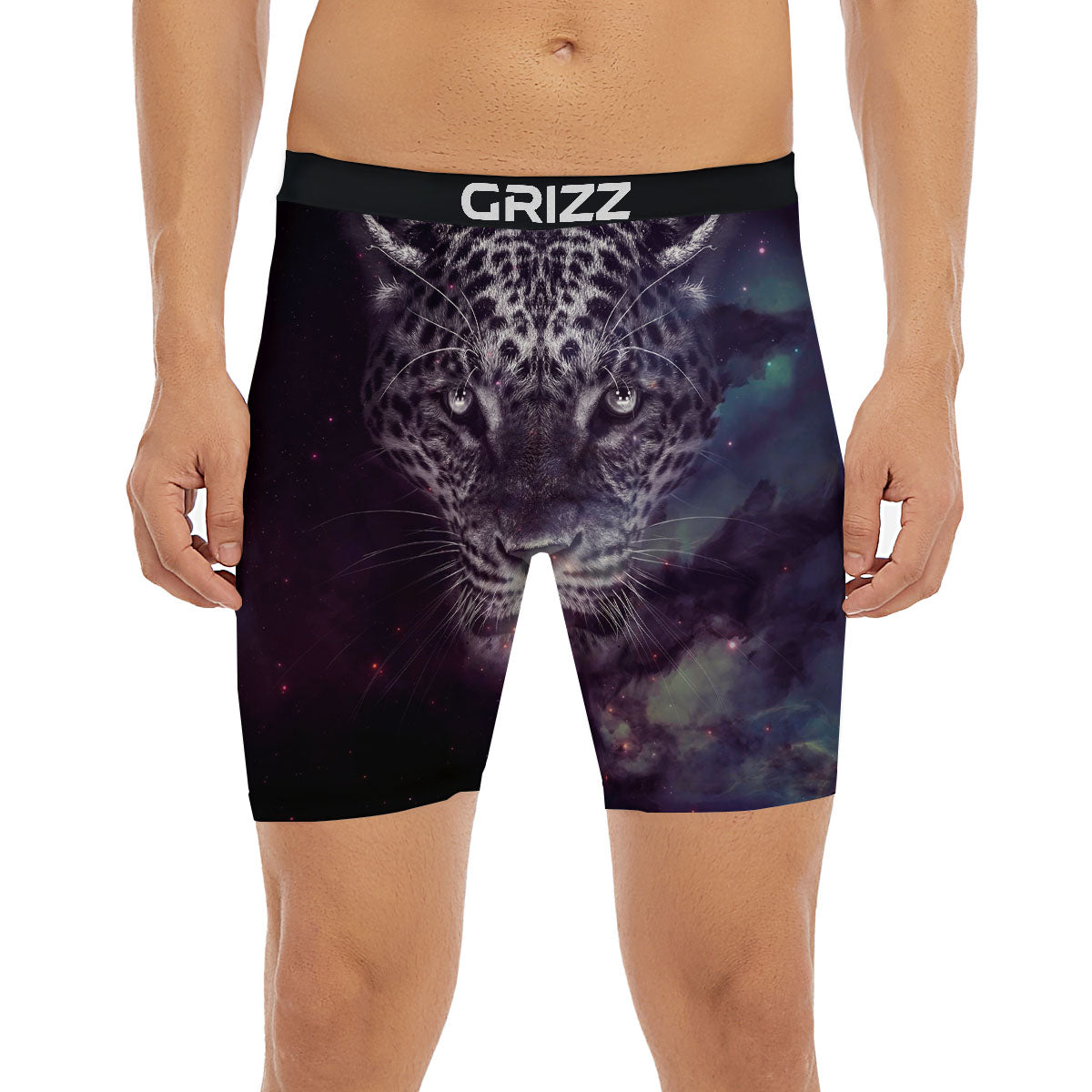 Jaguar Galaxy Print Boxer Briefs-grizzshop