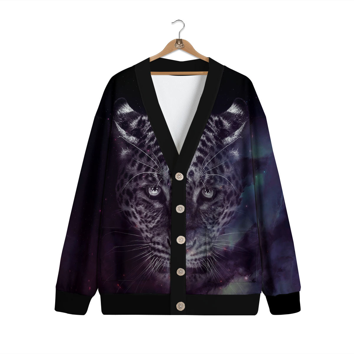 Jaguar Galaxy Print Cardigan-grizzshop