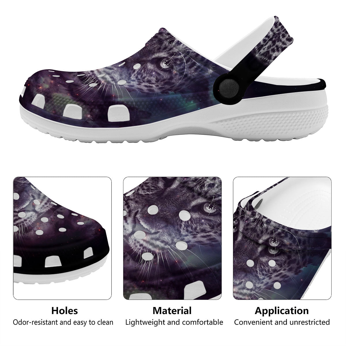 Jaguar Galaxy Print Clog-grizzshop