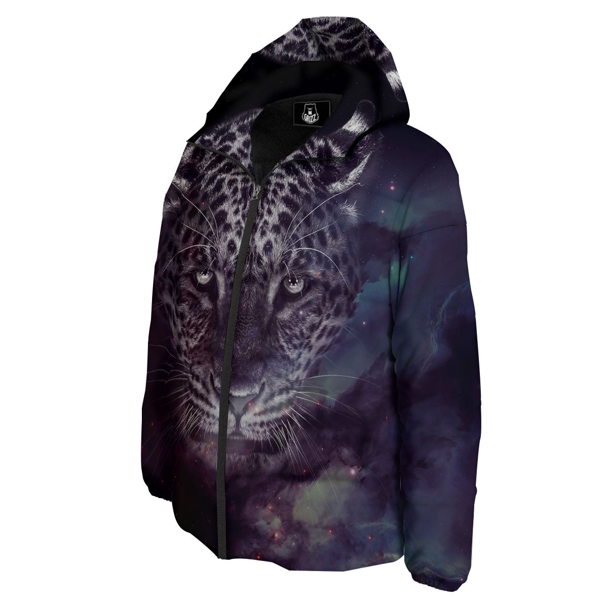 Jaguar Galaxy Print Down Jacket-grizzshop