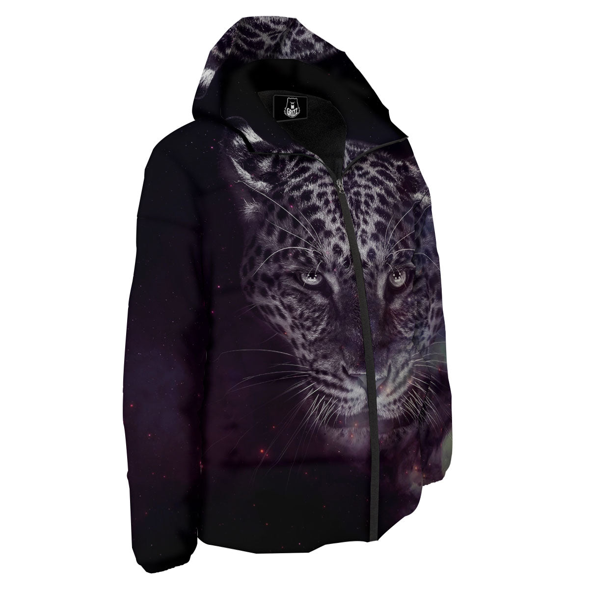 Jaguar Galaxy Print Down Jacket-grizzshop