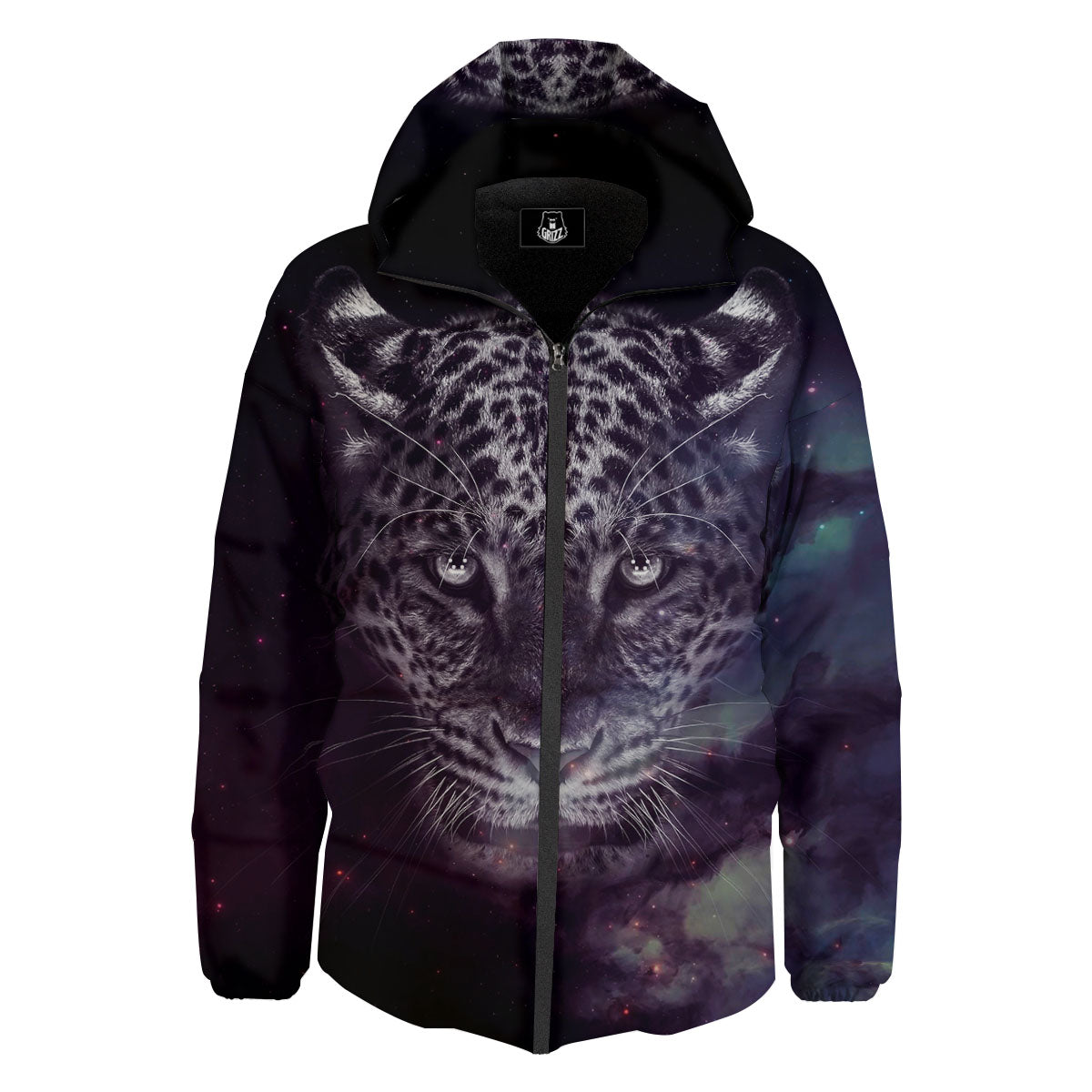 Jaguar Galaxy Print Down Jacket-grizzshop