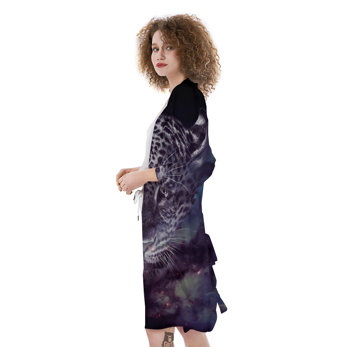 Jaguar Galaxy Print Kimono-grizzshop