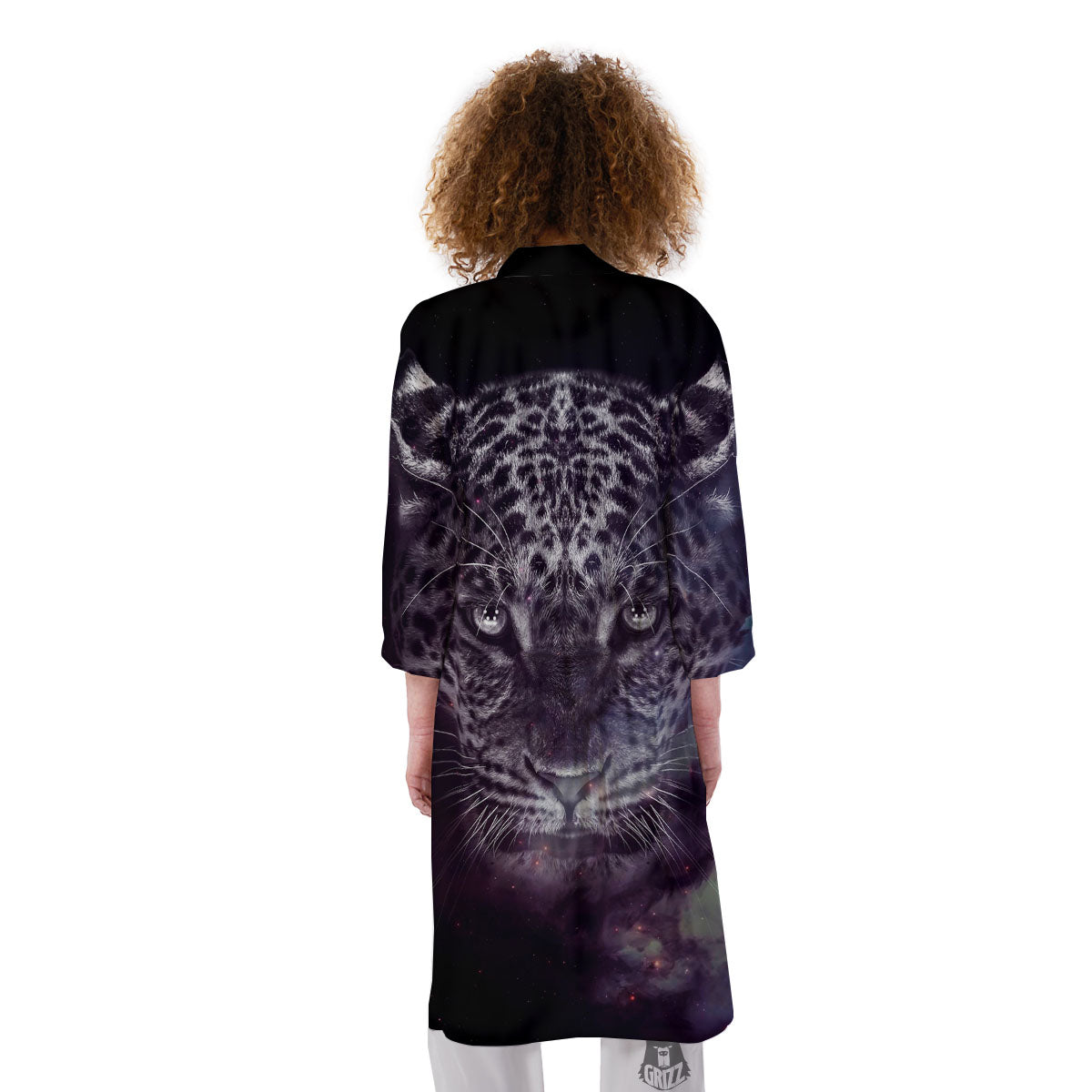 Jaguar Galaxy Print Kimono-grizzshop