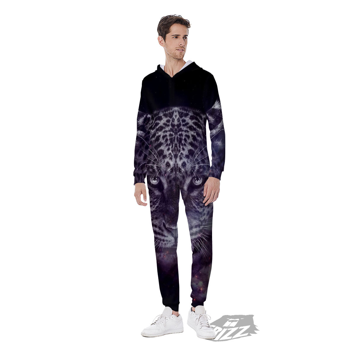 Jaguar Galaxy Print Men's Jumpsuit-grizzshop