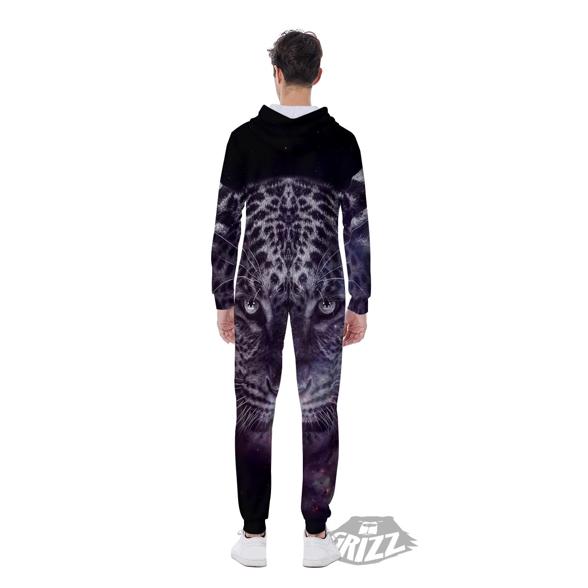 Jaguar Galaxy Print Men's Jumpsuit-grizzshop