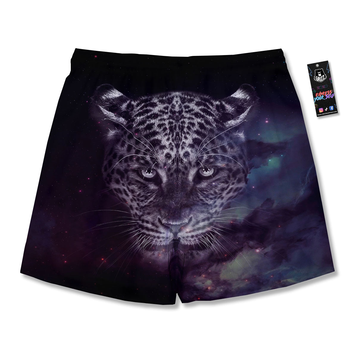 Jaguar Galaxy Print Men's Running Shorts-grizzshop