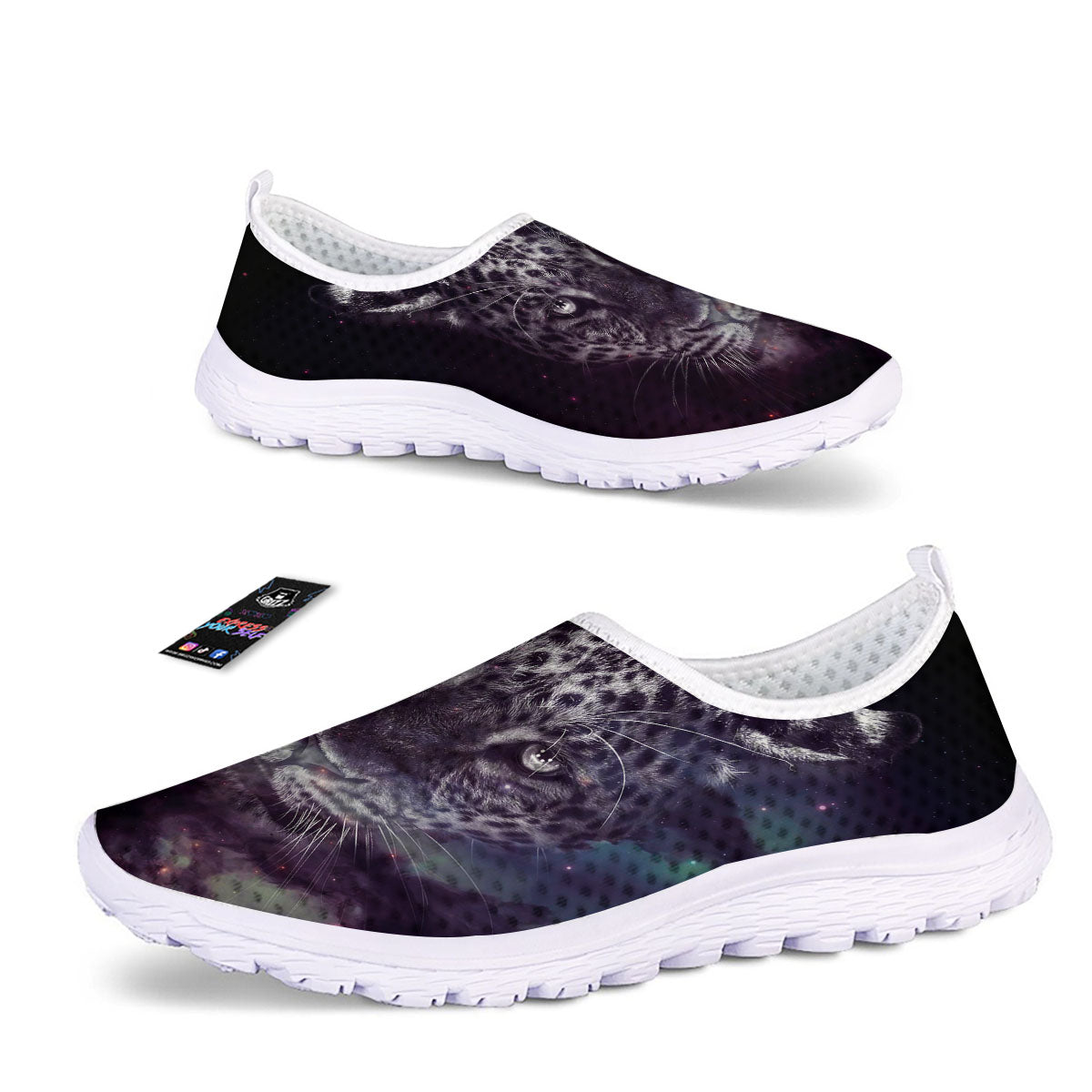 Jaguar Galaxy Print Nurse Shoes-grizzshop