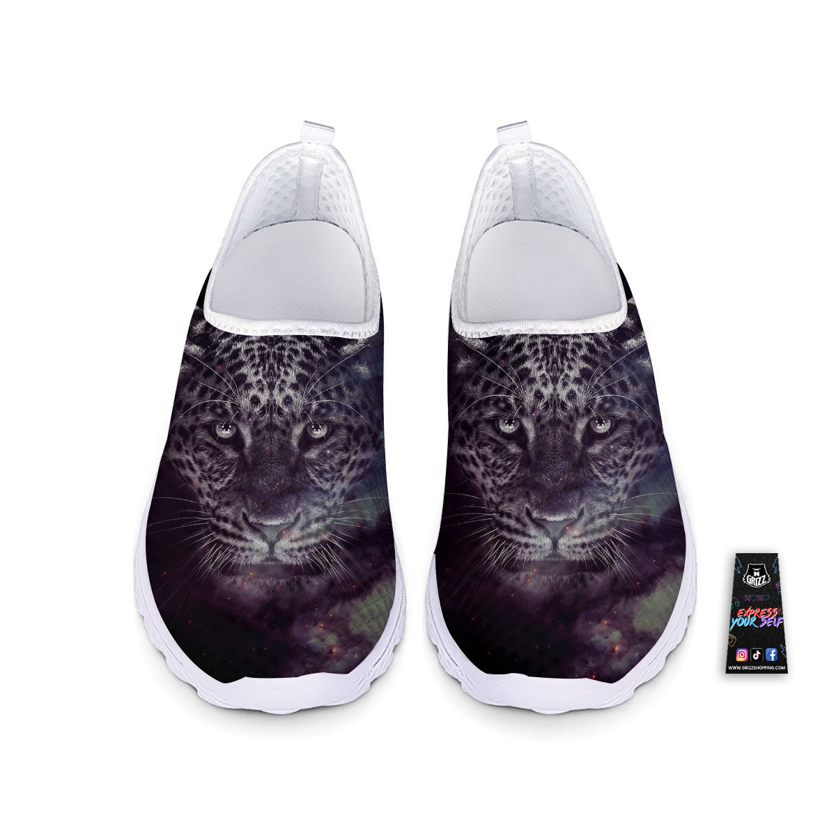 Jaguar Galaxy Print Nurse Shoes-grizzshop