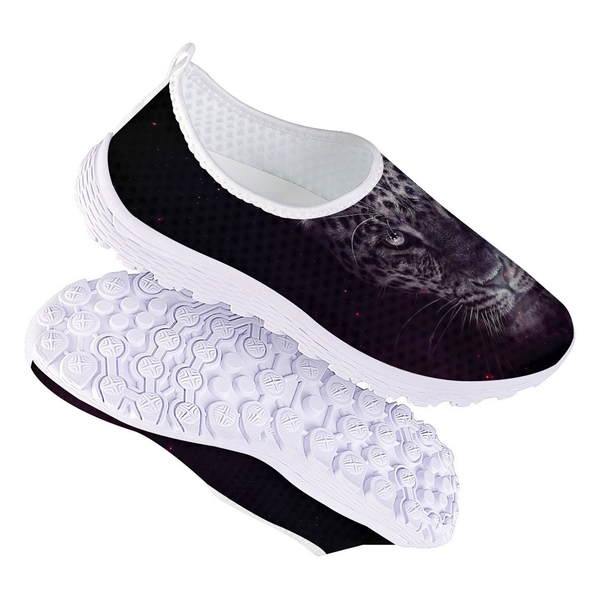 Jaguar Galaxy Print Nurse Shoes-grizzshop