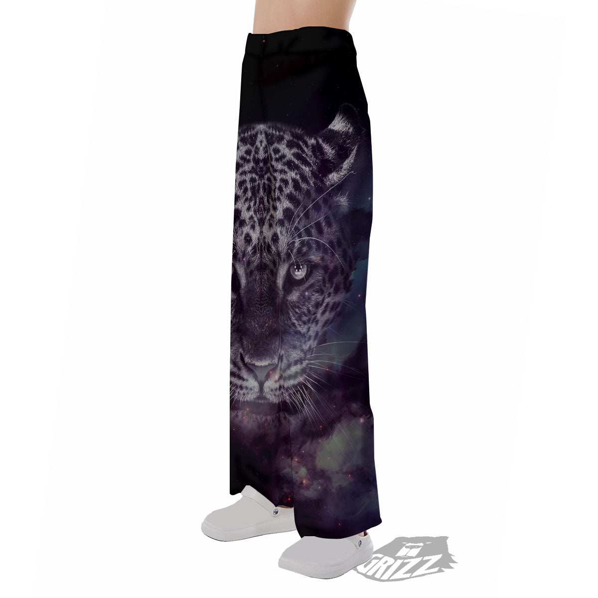 Jaguar Galaxy Print Pajama Pants-grizzshop