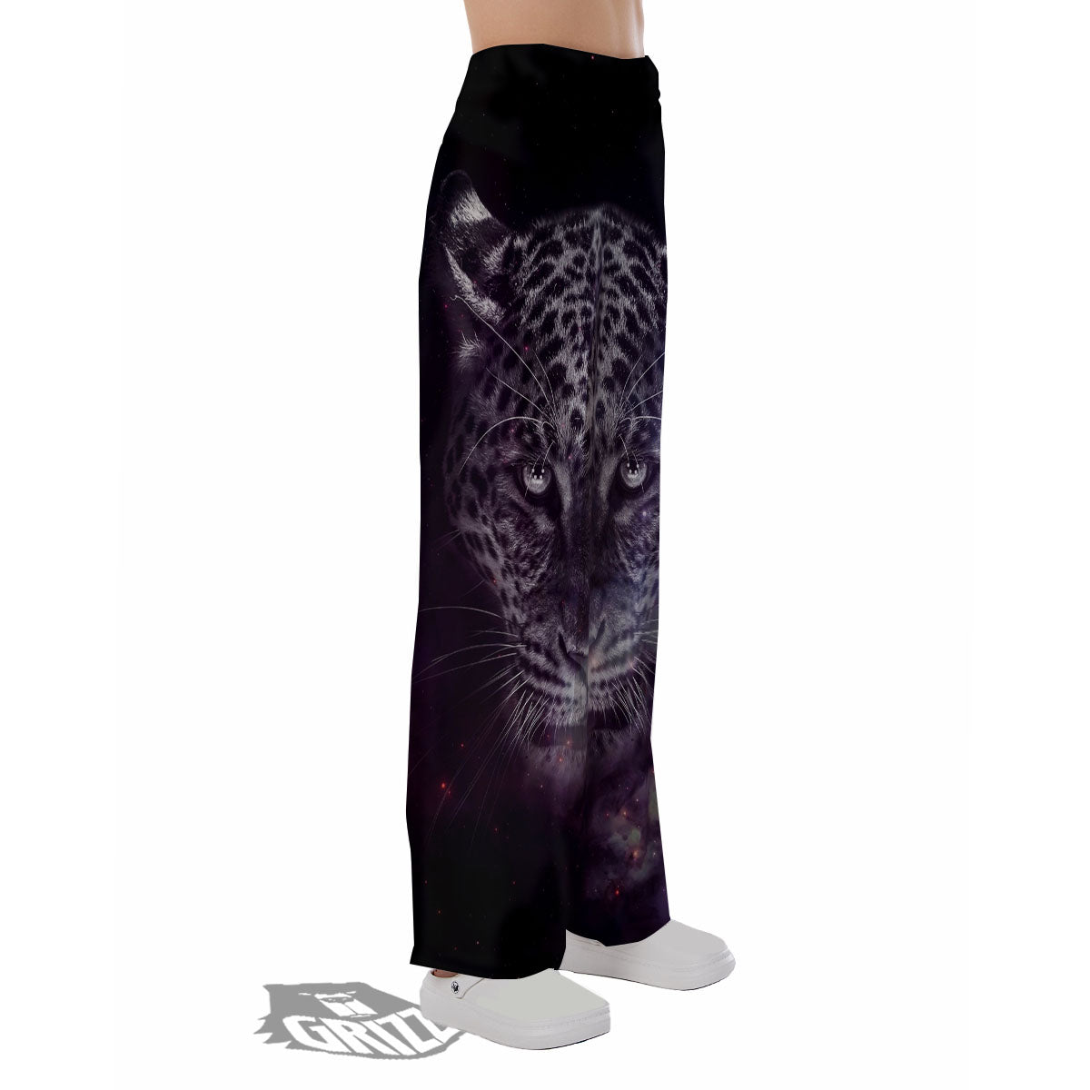 Jaguar Galaxy Print Pajama Pants-grizzshop