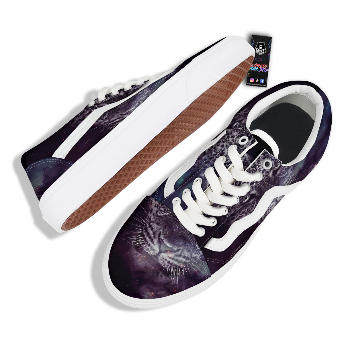Jaguar Galaxy Print Skate Shoes-grizzshop