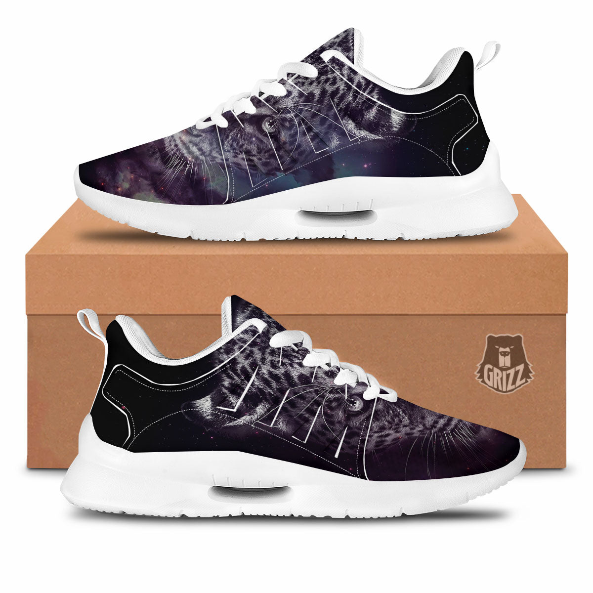 Jaguar Galaxy Print Tennis Shoes-grizzshop