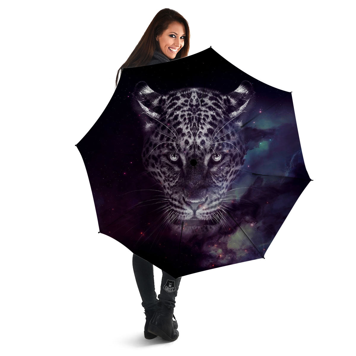 Jaguar Galaxy Print Umbrella-grizzshop