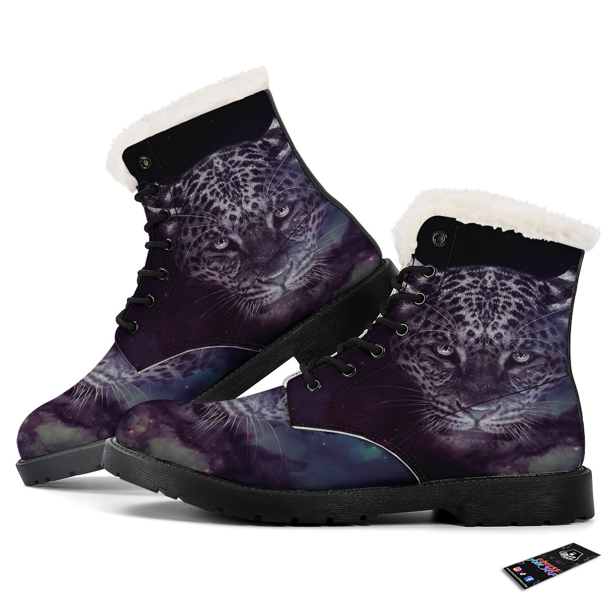 Jaguar Galaxy Print Winter Boots-grizzshop
