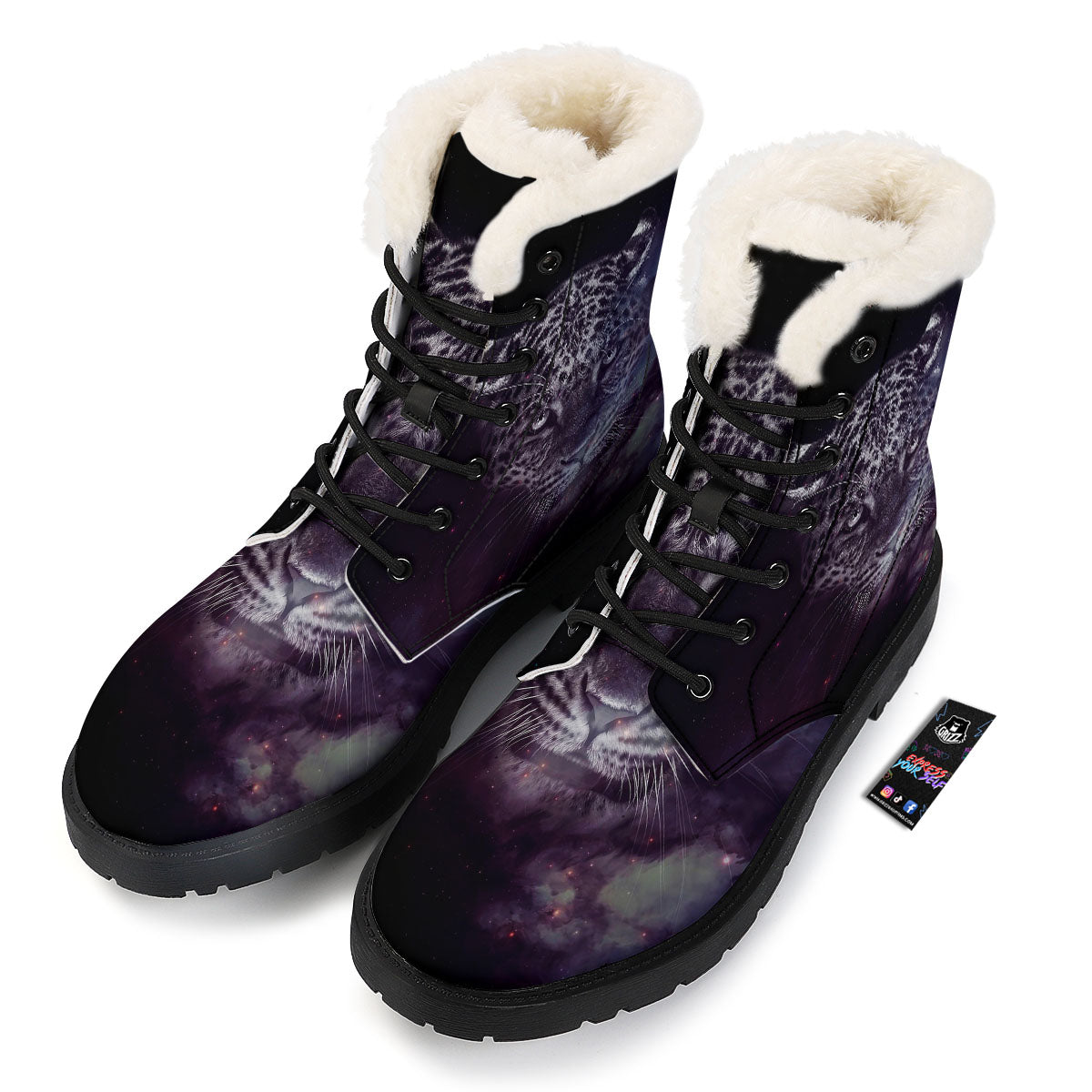 Jaguar Galaxy Print Winter Boots-grizzshop