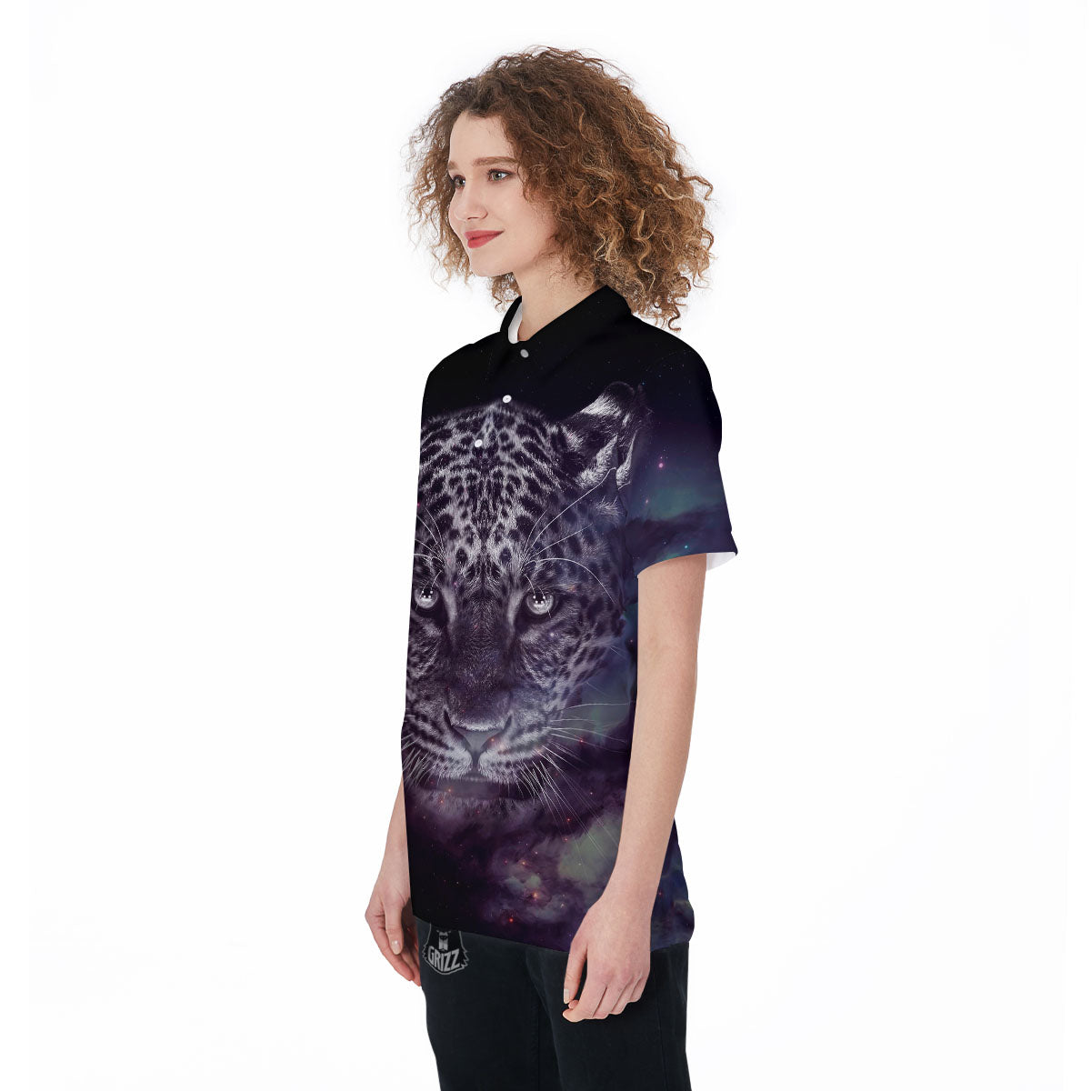 Jaguar Galaxy Print Women's Golf Shirts-grizzshop