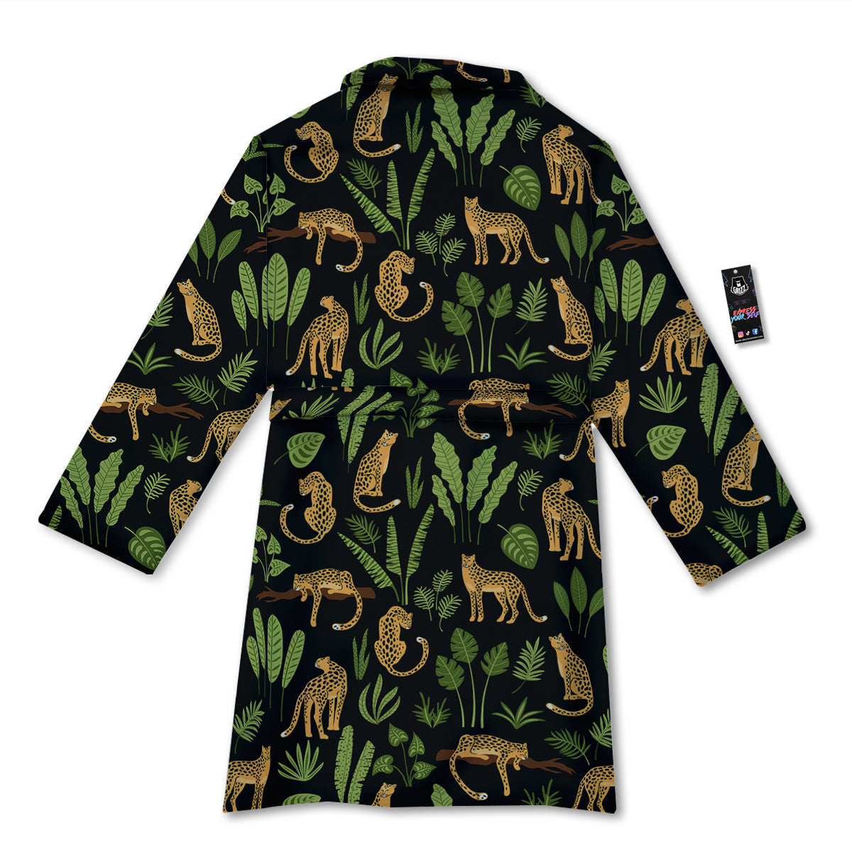 Jaguar Tropical Print Pattern Bathrobe-grizzshop