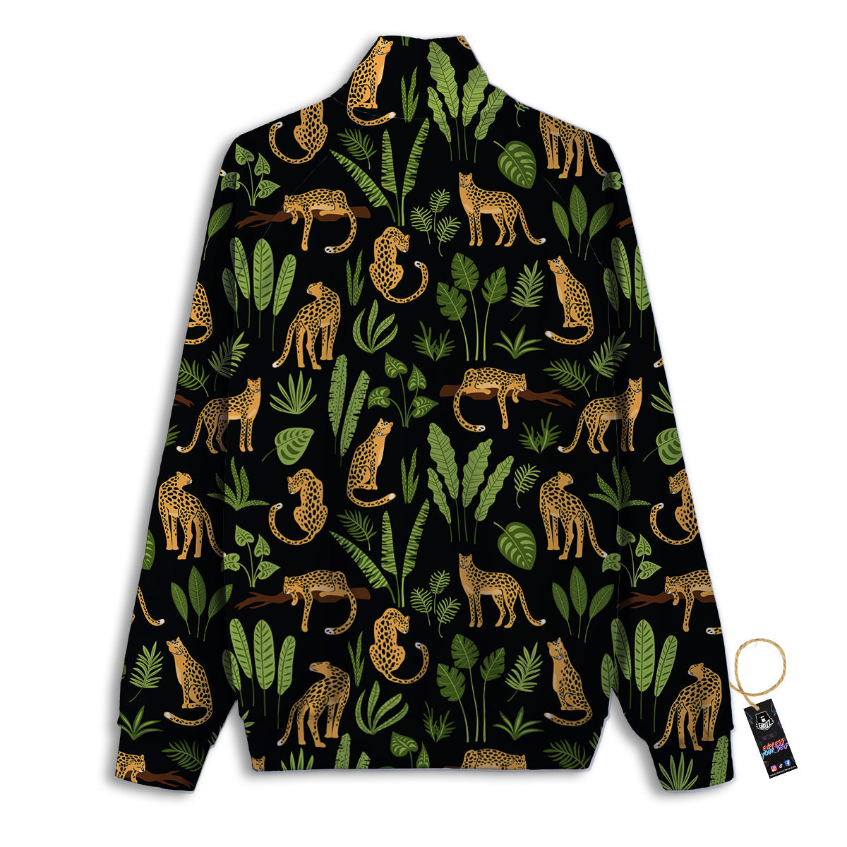 Jaguar Tropical Print Pattern Track Jacket-grizzshop