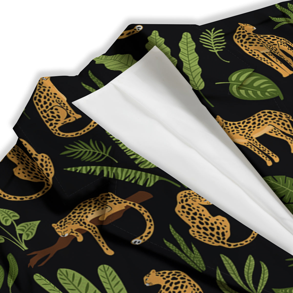 Jaguar Tropical Print Pattern Women's Blazer-grizzshop