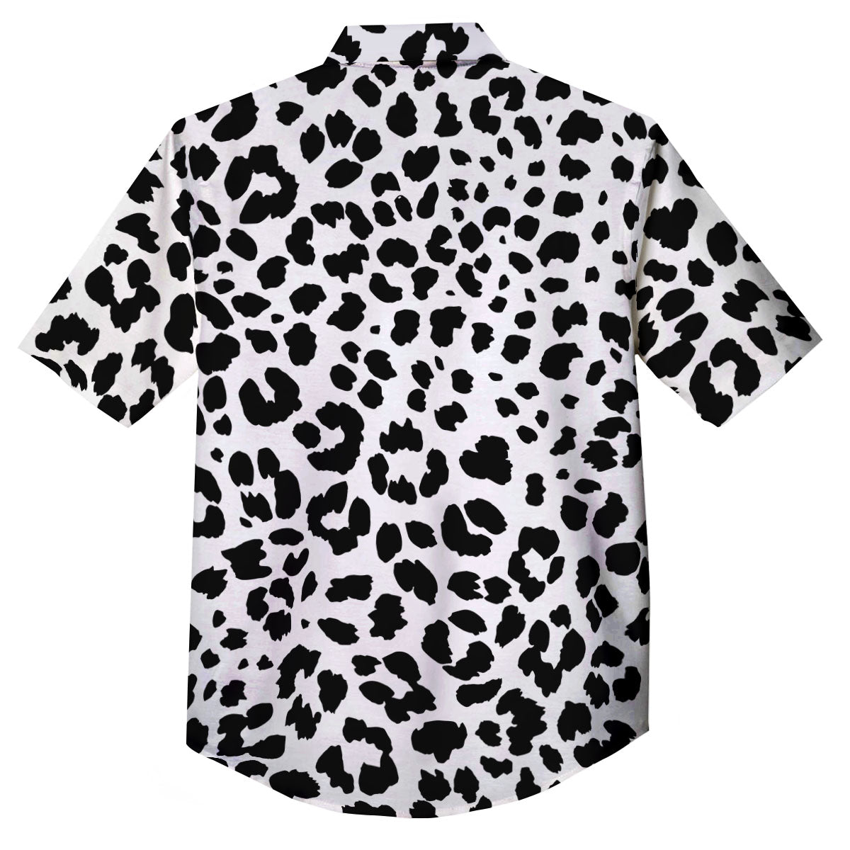 Jaguar White And Black Print Pattern Button Up Shirt-grizzshop