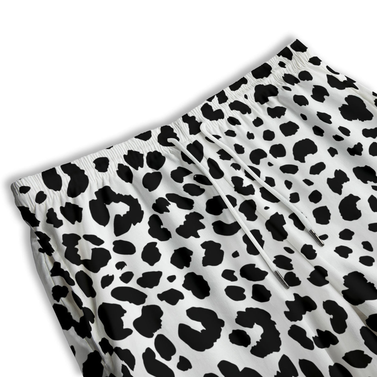 Jaguar White And Black Print Pattern Men's Athletic Shorts