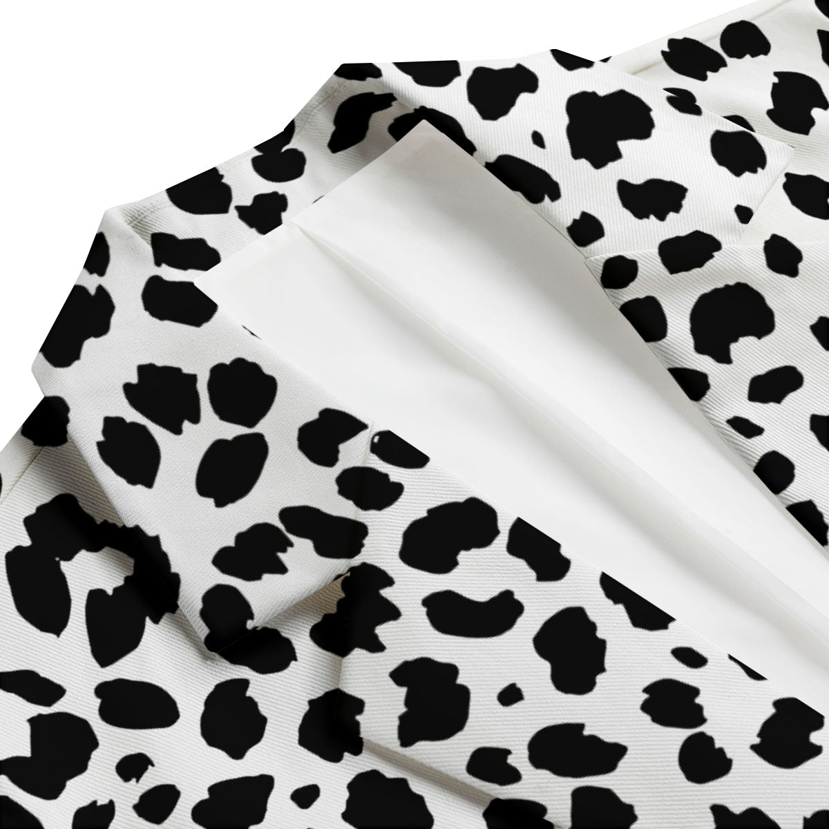 Jaguar White And Black Print Pattern Men's Blazer-grizzshop