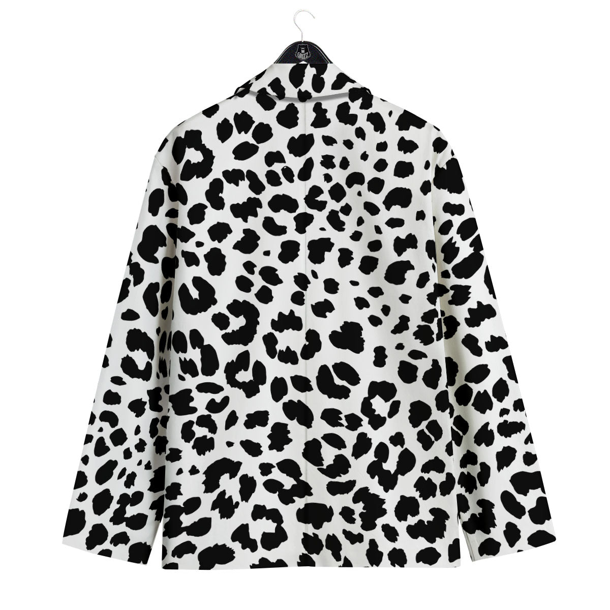 Jaguar White And Black Print Pattern Men's Sport Coat-grizzshop