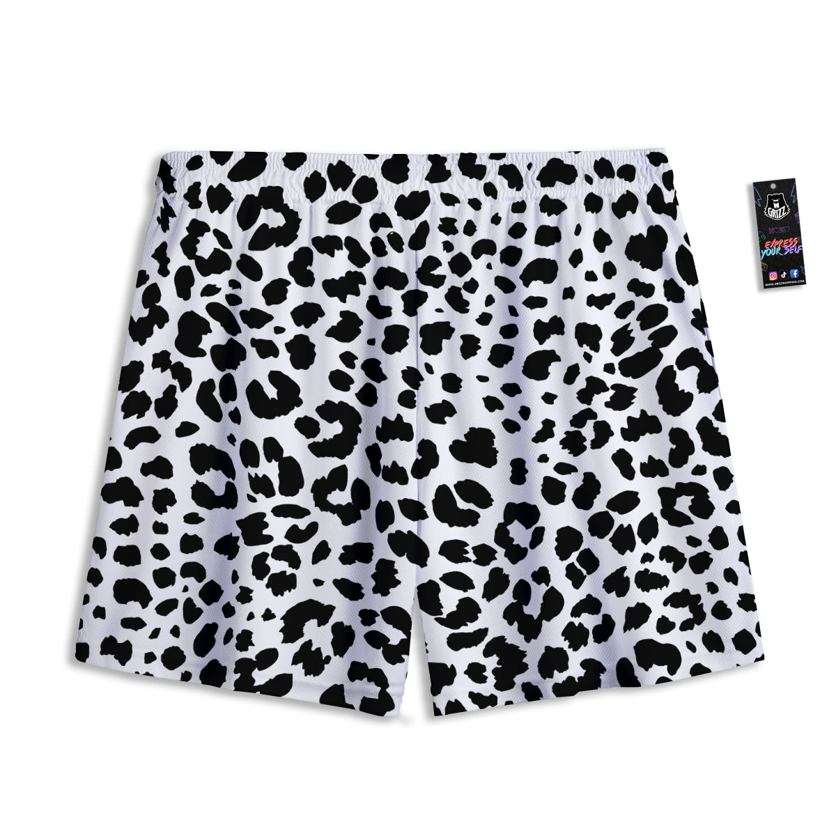 Leopard Green Print Mesh Shorts