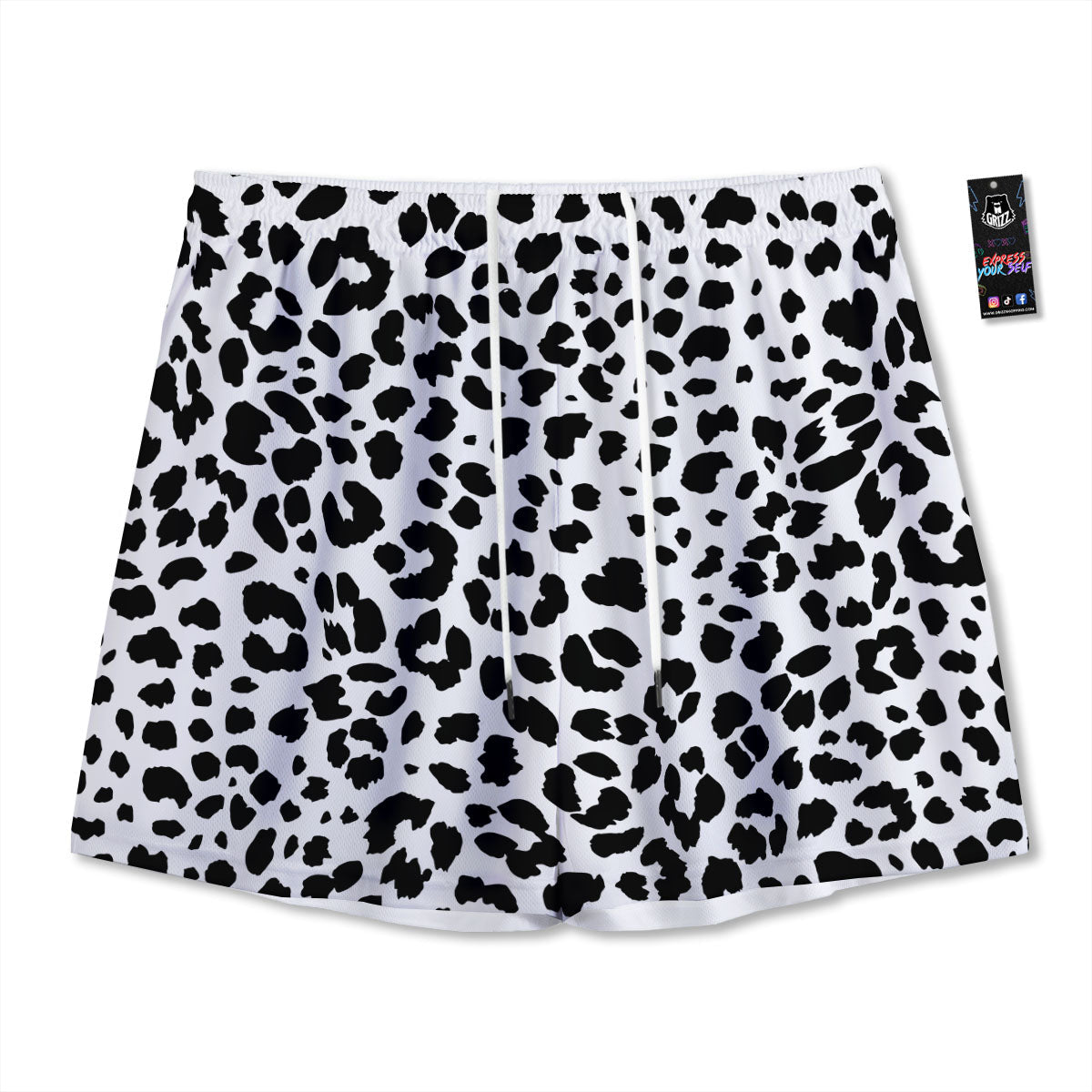 Leopard Green Print Mesh Shorts