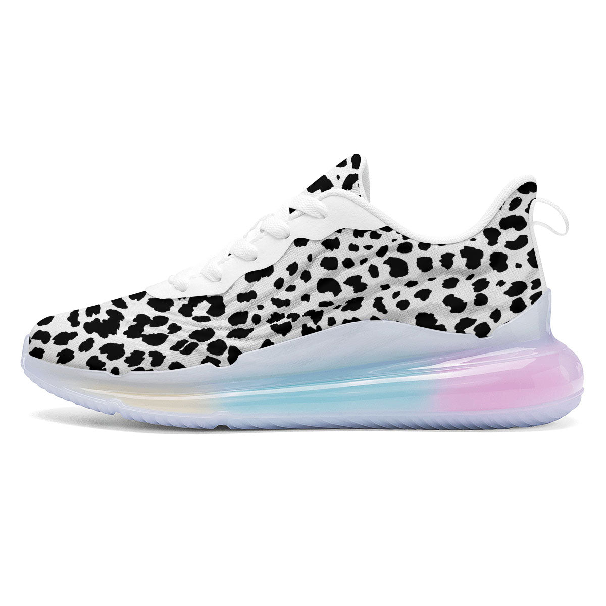 Jaguar White And Black Print Pattern Running Sneakers-grizzshop